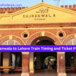 Gujranwala Railway Station highlighting Gujranwala to Lahore train timings