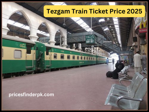 Tezgam Train at a station, highlighting Tezgam Train ticket price for 2025.